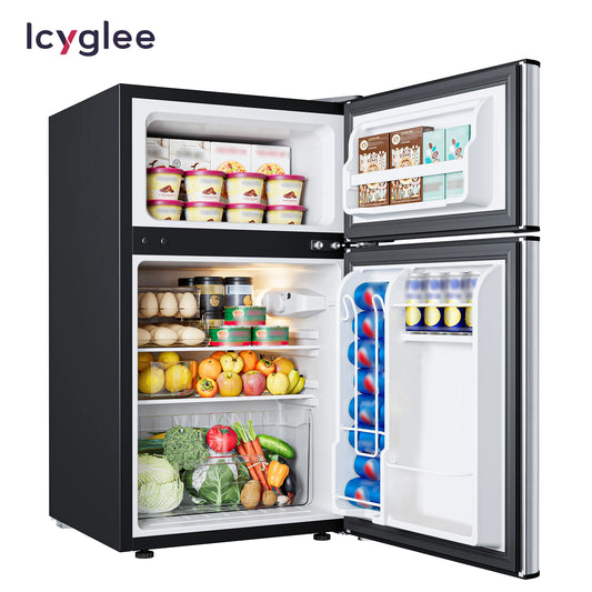 ICYGLEE Mini Fridge with Freezer.