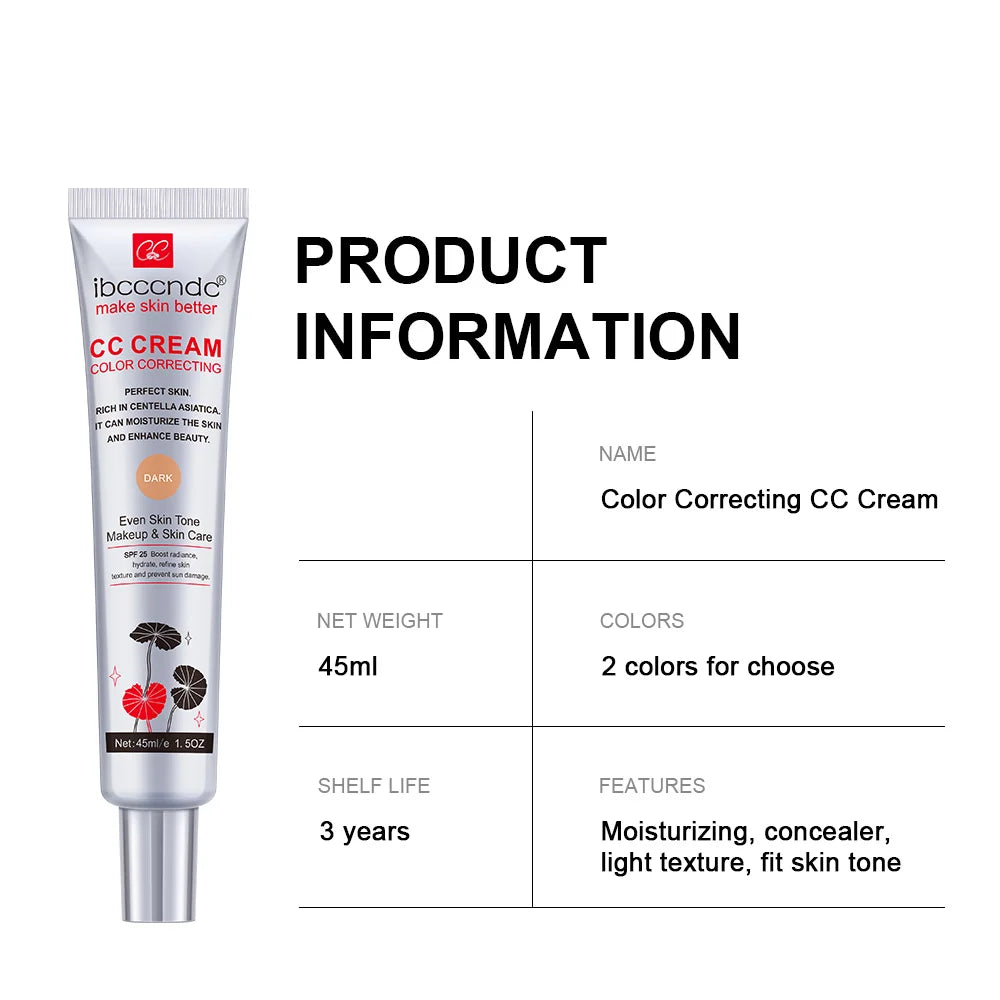 Women Moisturizing Waterproof  Erborian Correcting CC Cream Anti-sweat Makeup Before Concealer Lasting Women Makeup Protect Skin