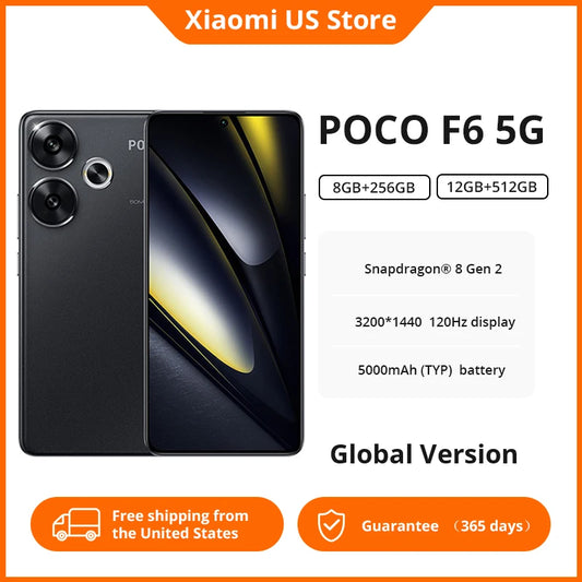 World Premiere POCO F6 Smartphone Global Version Snapdragon®8s Gen 3 NFC 120Hz Flow AMOLED 90W Turbo Charging 5000mAh Battery