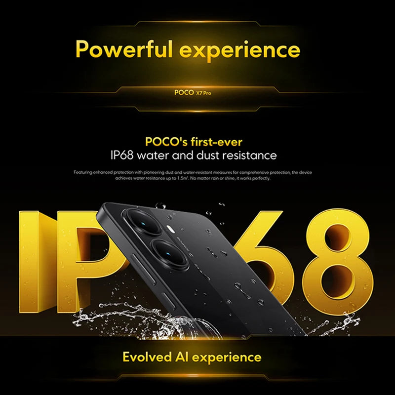 【World Premiere】POCO X7 Pro Global Version Smartphone Dimensity 8400-Ultra 6000mAh 90W Charge 50MP camera with OIS 120Hz NFC 5G